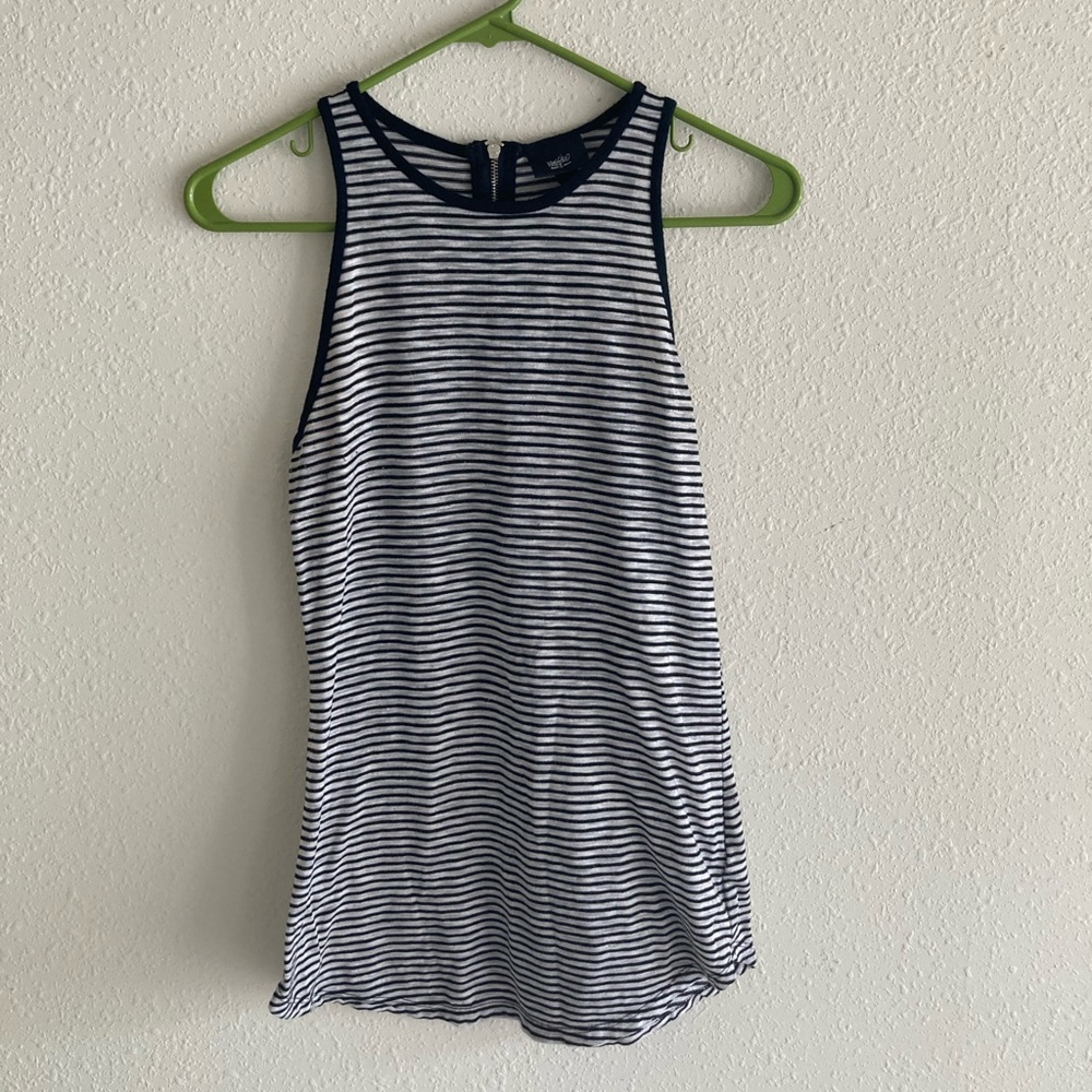Black and white striped tank top